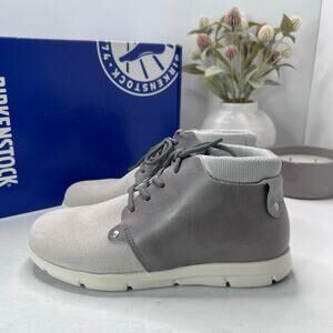 Birkenstock Estevan Leather Suede Mid Boot Off White 1001027 Women 6/Men 4 NWB